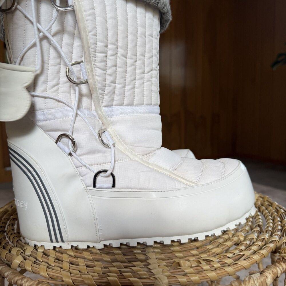 STELLA McCARTNEY adidas TAHSES WINTER BOOT snow Shoes REMOVABLE LINER Sz US 8.5 - Picture 6 of 16